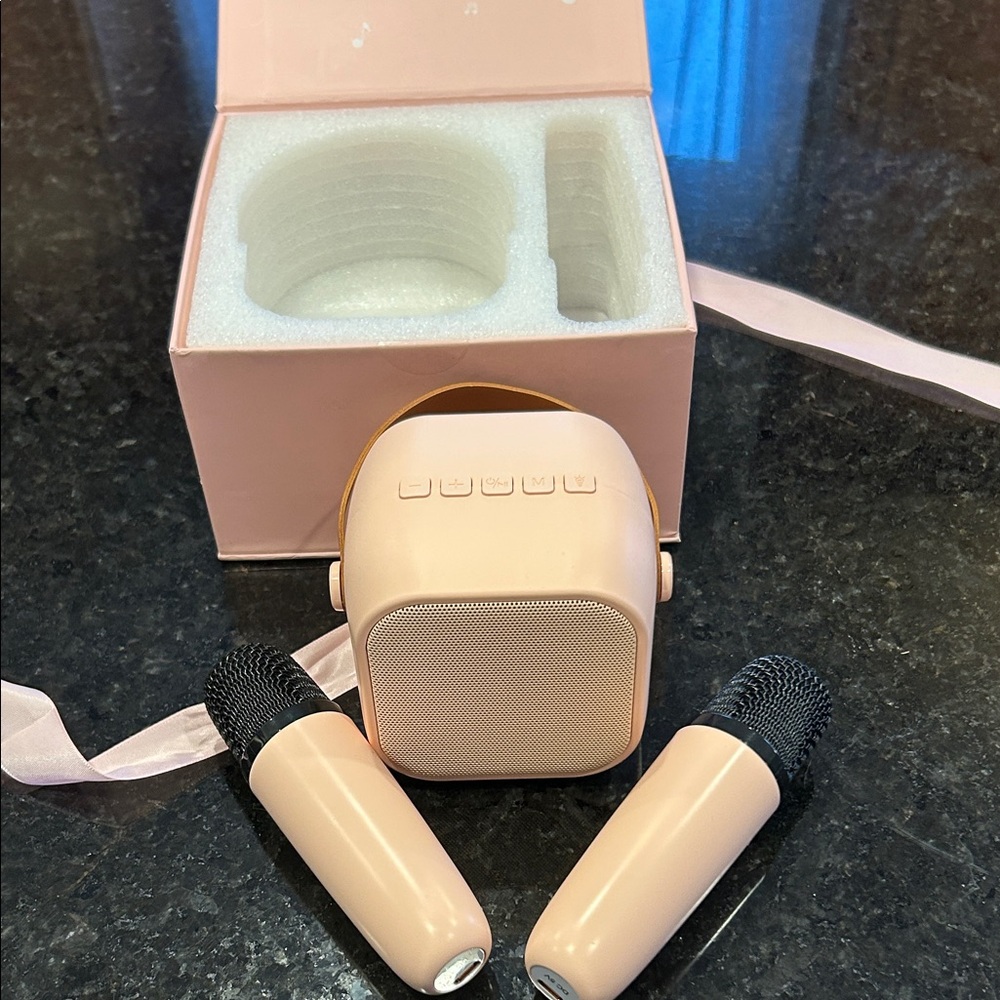 Pink Karaoke Microphone Set